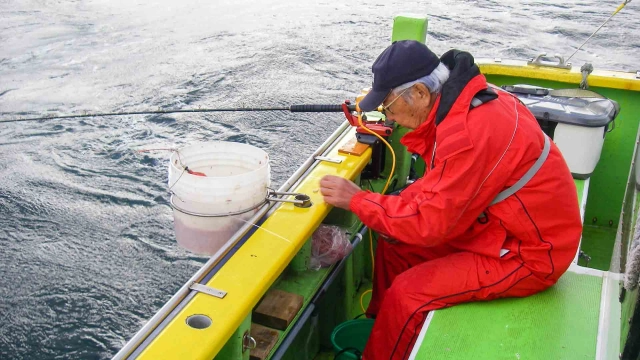 沖釣りギャラリー 名人、海の王者マダイを釣る