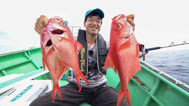 沖釣りギャラリー 東伊豆・八幡野沖のキンメ五目